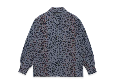 WACKO MARIA Leopard Open Collar Shirt "Light Purple"