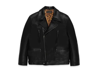 WACKO MARIA Leather Double Riders Jacket "Black"