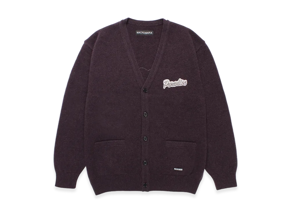 WACKO MARIA Classic Knit Cardigan "Burgundy"