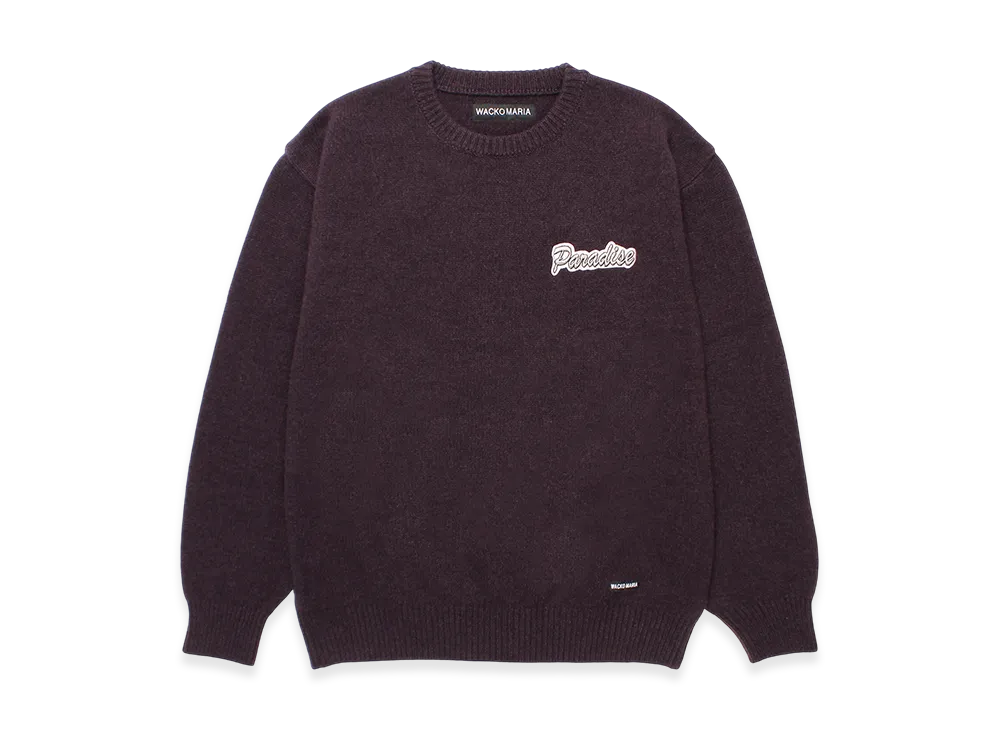 WACKO MARIA Classic Knit Sweater "Burgundy"