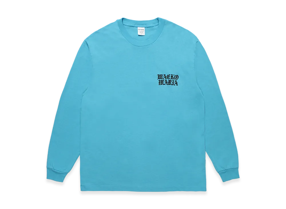 WACKO MARIA Washed Heavy Weight Long Sleeve T-Shirt "Blue"