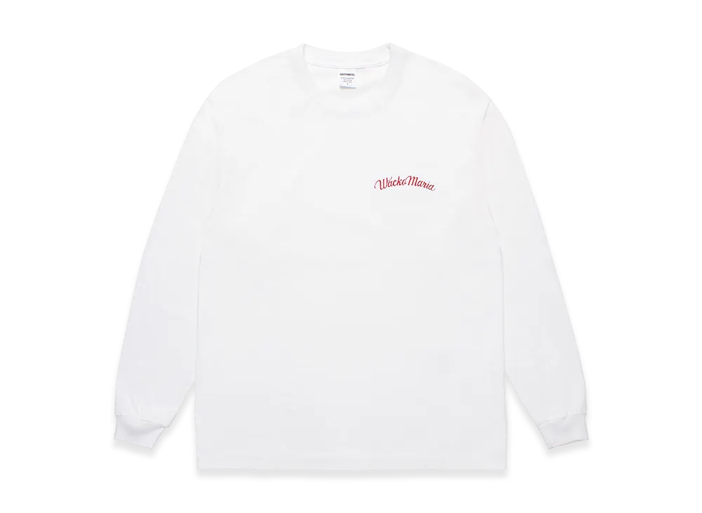 WACKO MARIA Washed Heavy Weight Long Sleeve T-Shirt "White"