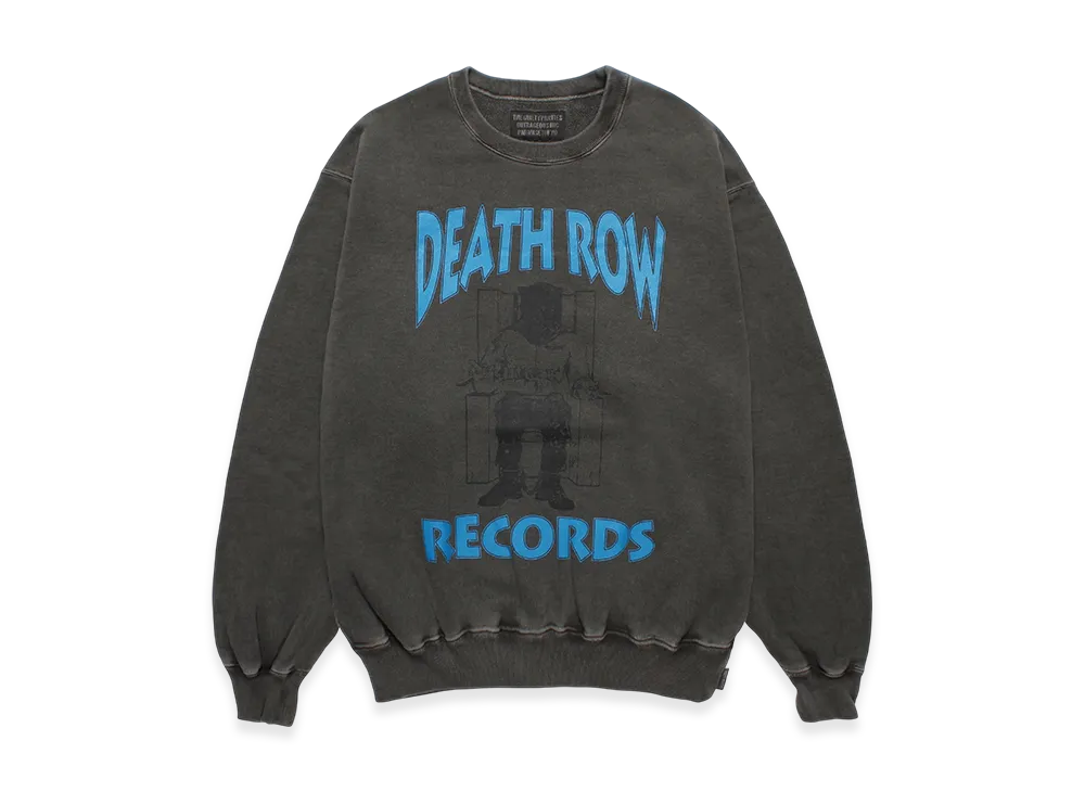 WACKO MARIA Death Row Records / Garment Dyed Sweat Shirt "Gray"
