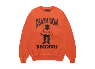 WACKO MARIA Death Row Records / Garment Dyed Sweat Shirt "Orange"