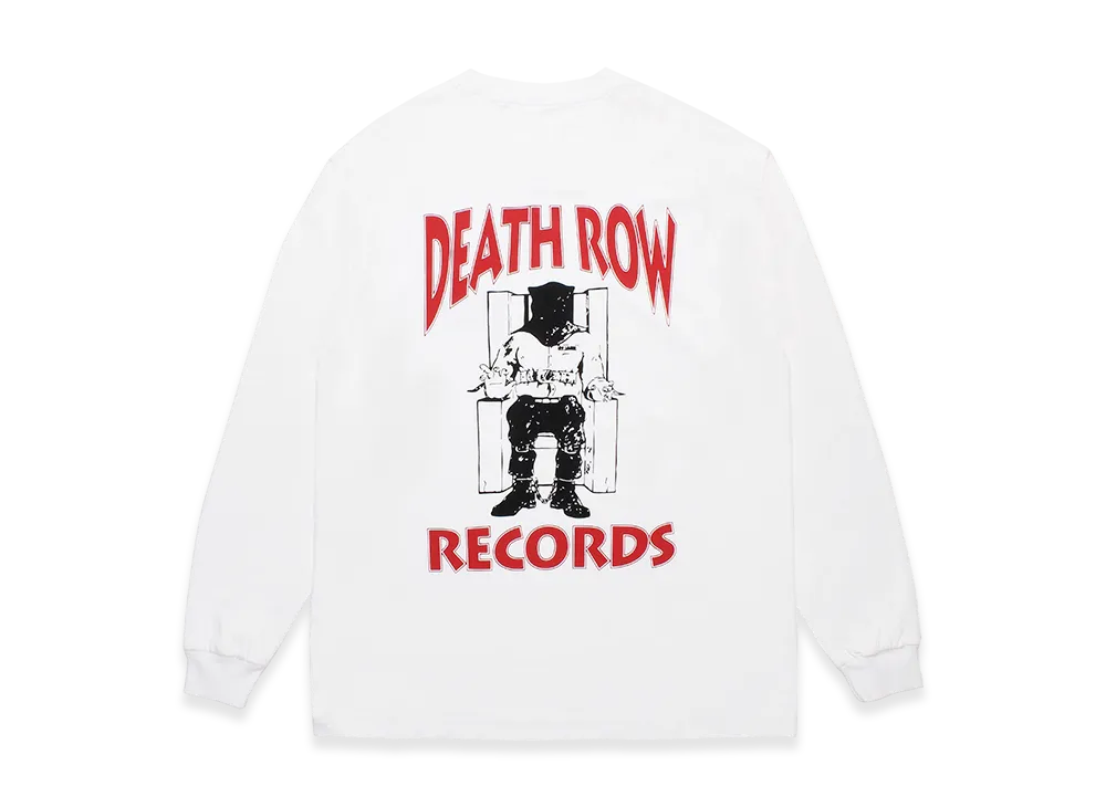 ワコマリア デスロウ・レコード / ウォッシュドヘ-ビ-ウェイト ロングスリーブTシャツ "ホワイト"