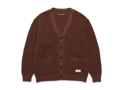 WACKO MARIA Waffle Knit Cardigan "Brown"