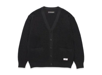 WACKO MARIA Waffle Knit Cardigan "Black"