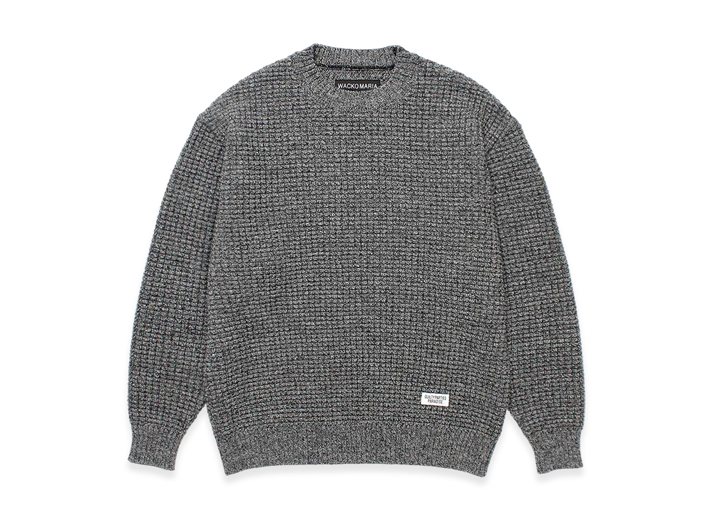 WACKO MARIA Waffle Knit Sweater "Gray"