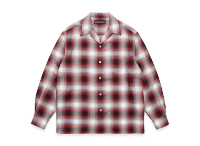 WACKO MARIA Check Open Collar Shirt "Red"