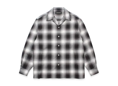 WACKO MARIA Check Open Collar Shirt "Gray"