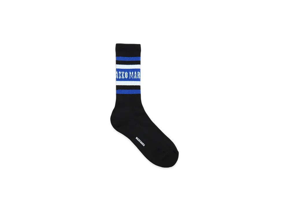 WACKO MARIA Sports Socks "Black/Blue"