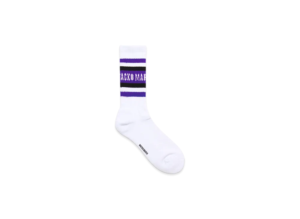 WACKO MARIA Sports Socks "White/Purple"
