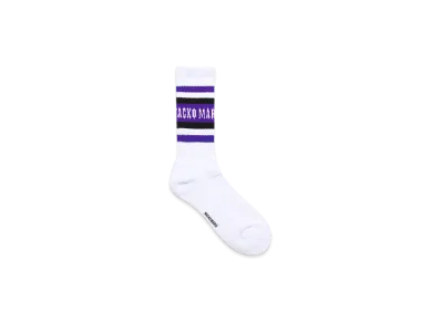 WACKO MARIA Sports Socks "White/Purple"