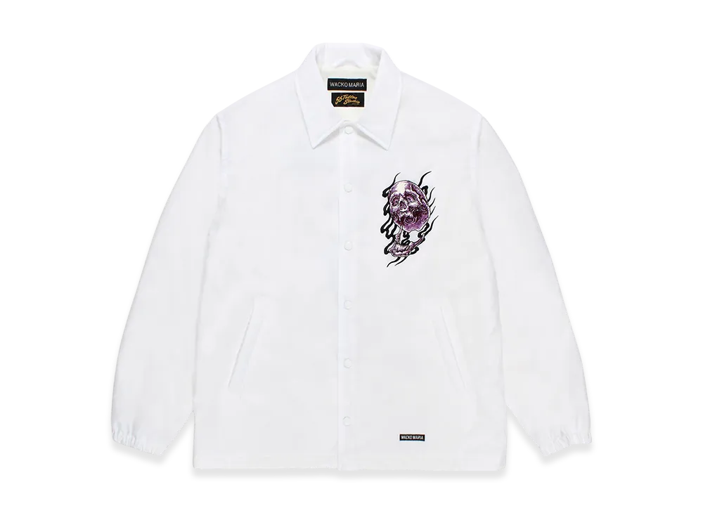 WACKO MARIA x 56 Tattoo Studio/Coach Jacket "White"