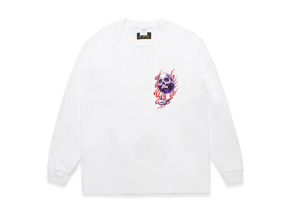 WACKO MARIA x 56 Tattoo Studio/Washed Heavy Weight Long Sleeve T-Shirt "White"