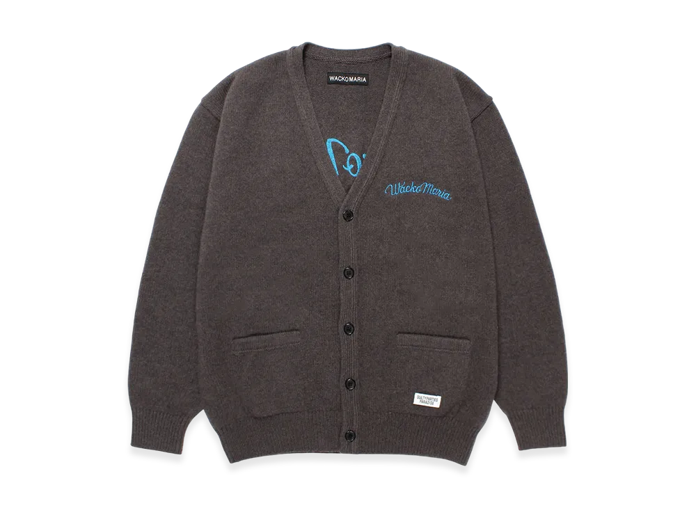 WACKO MARIA Classic Knit Cardigan "Gray"