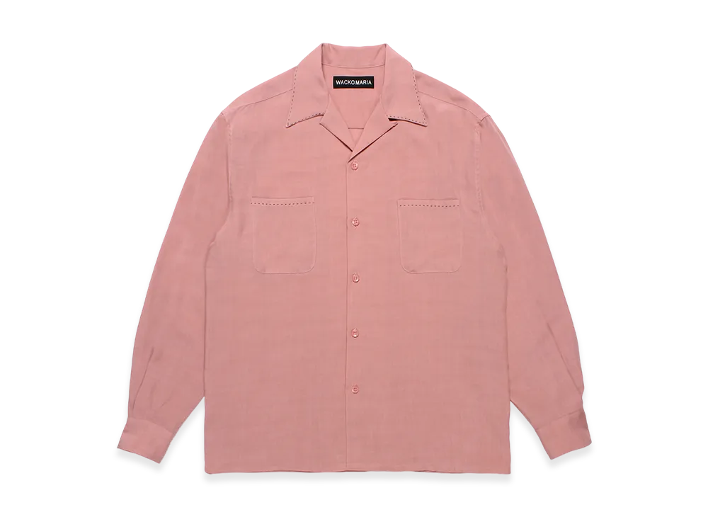 WACKO MARIA 50'S Open Collar Shirt "Pink"