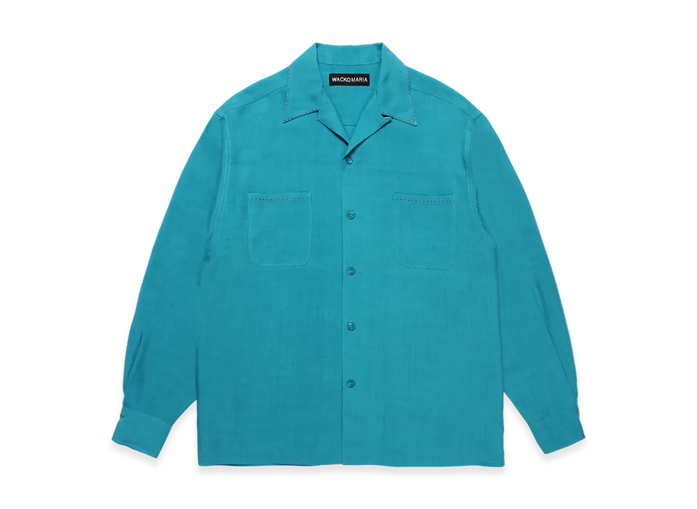 WACKO MARIA 50'S Open Collar Shirt "Blue"