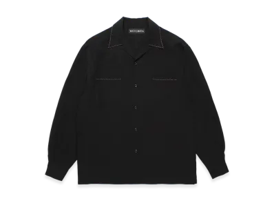WACKO MARIA 50'S Open Collar Shirt "Black"