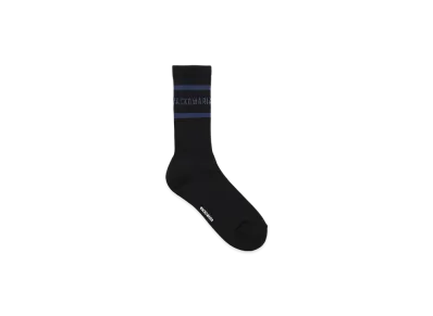 WACKO MARIA Sports Socks "Black/Navy"