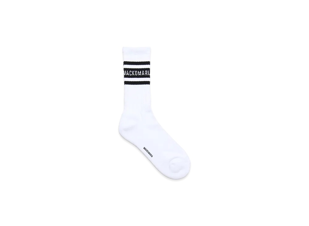 WACKO MARIA Sports Socks "White/Black"