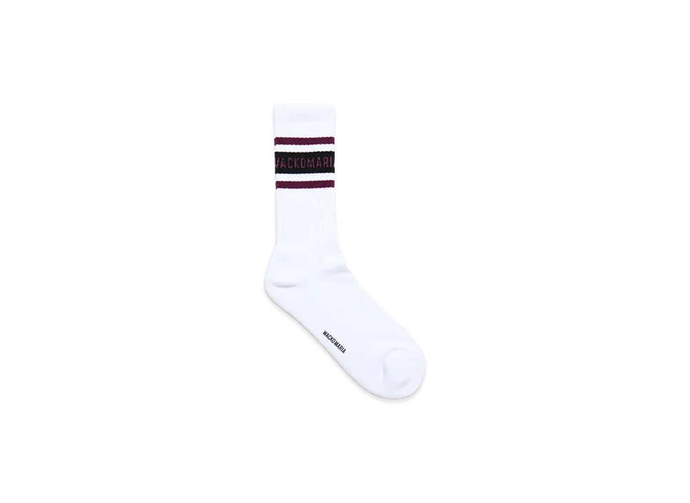 WACKO MARIA Sports Socks "White/Purple"