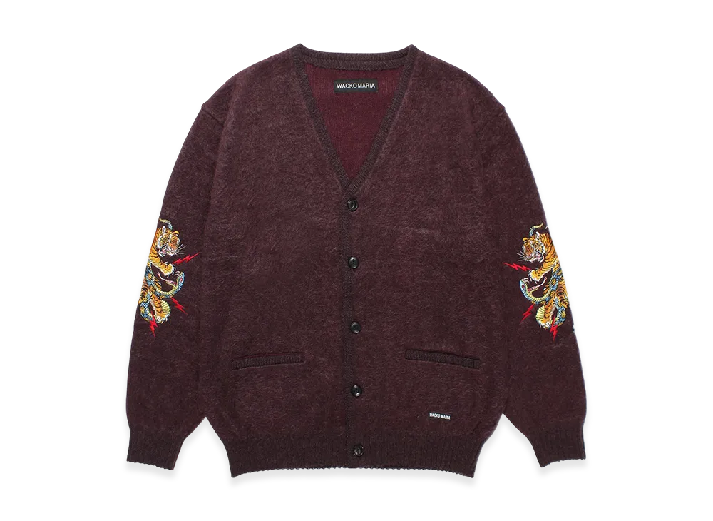 WACKO MARIA x Tim Lehi / Mohair Knit Cardigan "Purple"