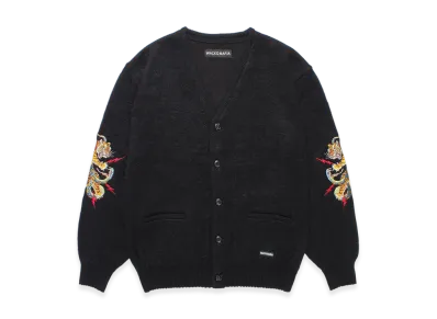 WACKO MARIA x Tim Lehi / Mohair Knit Cardigan "Black"