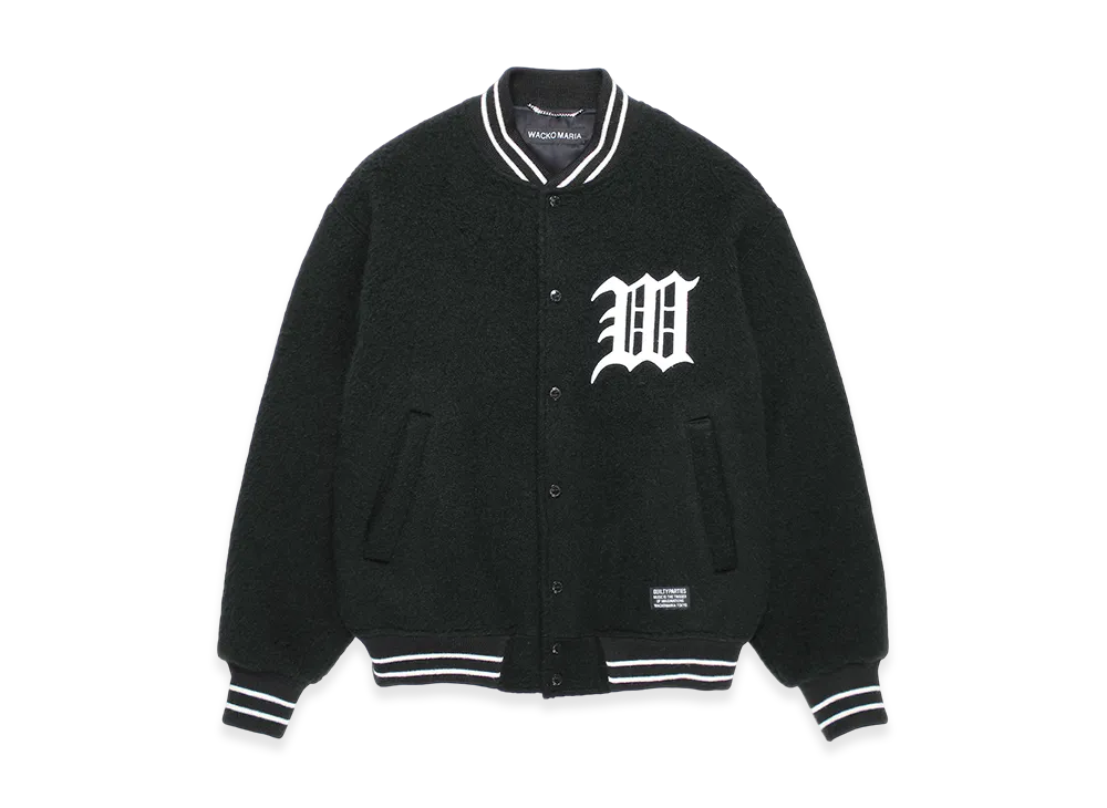 WACKO MARIA Wool Mohair Varsity Jacket "Dark Green"