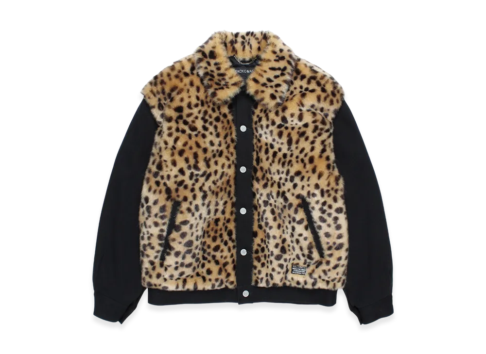 WACKO MARIA LEOPARD FAUX FUR MA-1 2XL 豹柄 WACKO MARIA LEOPARD