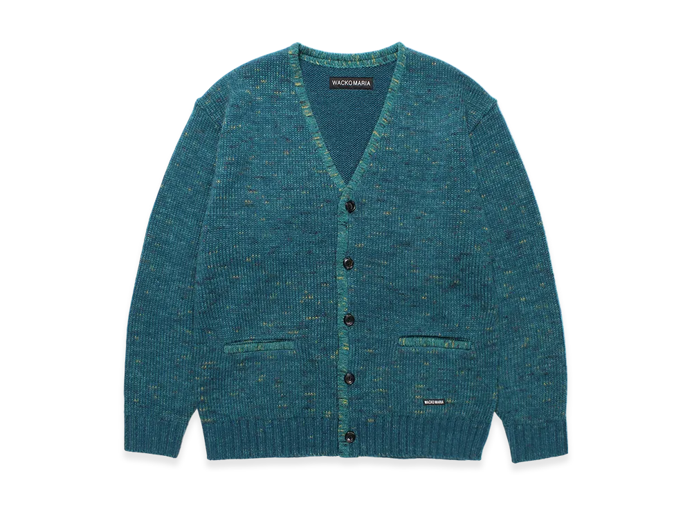 トップス WACKO MARIA RECORDS CARDIGAN GREEN L WACKO MARIA RECORDS CARDIGAN GREEN L