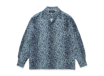 WACKO MARIA Leopard Open Collar Shirt "Green"