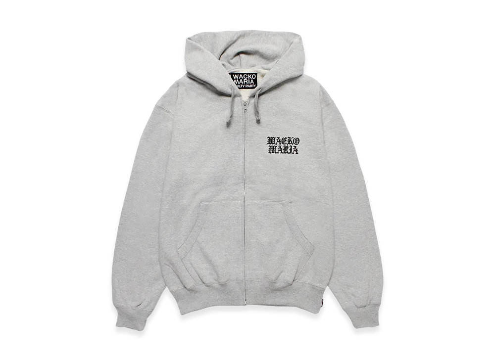 WACKO MARIA Heavy Weight Zip Up Hooded Sweat Shirt "Gray"