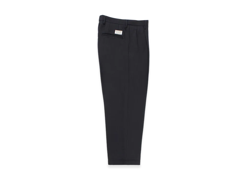 WACKO MARIA Double Pleated Wool Trousers "Navy"