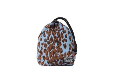 WACKO MARIA Leopard Drawstring Bag "Blue"
