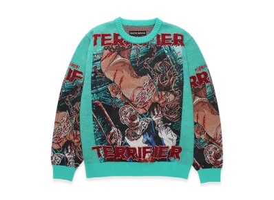 WACKO MARIA x Terrifier Mohair Jacquard Knit Sweater "Green"