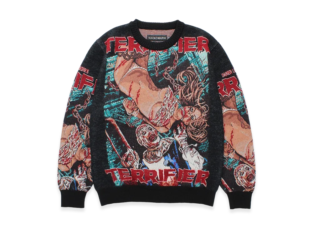 WACKO MARIA x Terrifier Mohair Jacquard Knit Sweater 