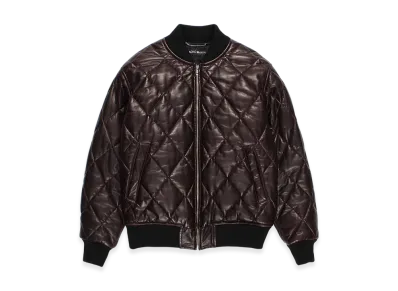 WACKO MARIA Leather Quilted Jacket "Dark Purple"