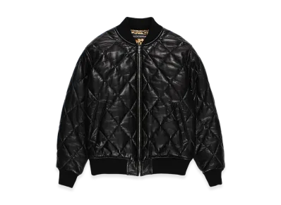 WACKO MARIA Leather Quilted Jacket "Black"