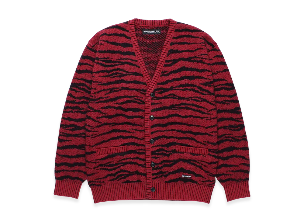 WACKO MARIA Tiger Mohair Jacquard Knit Cardigan 