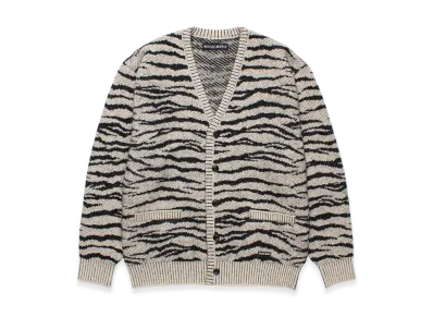 WACKO MARIA Tiger Mohair Jacquard Knit Cardigan "Ivory"
