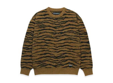 WACKO MARIA Tiger Mohair Jacquard Knit Sweater "Brown"