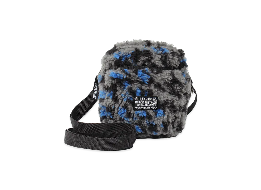 WACKO MARIA x Speak Easy Leopard Boa Fleece Shoulder Mini Bag "Gray"