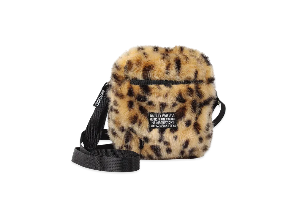 ワコマリア スピークイージーレオパードボアショルダーミニバッグ 25fw