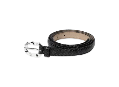 WACKO MARIA x Wolf's Head Python Leather Belt "Black"