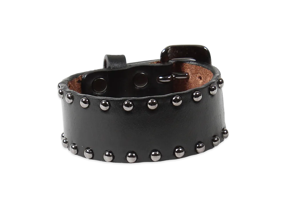 WACKO MARIA x Wolf's Head Studs Leather Wrist Band (L) 