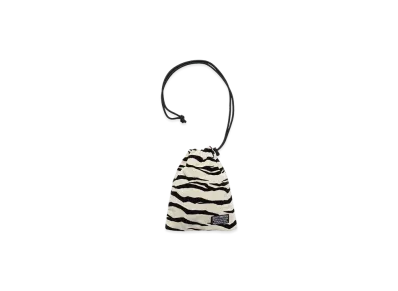 WACKO MARIA Tiger Velour Drawstring Bag "White"