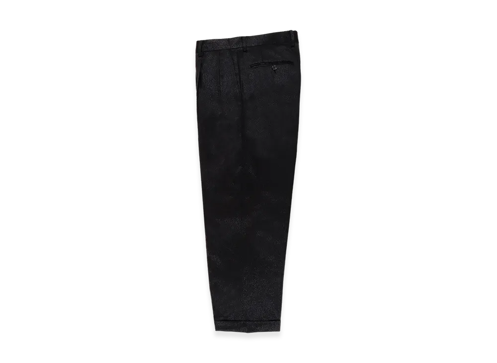 DORMEUIL / GLITTER DOUBLE PLEATED TROUSERS【BLACK】｜WACKO MARIA