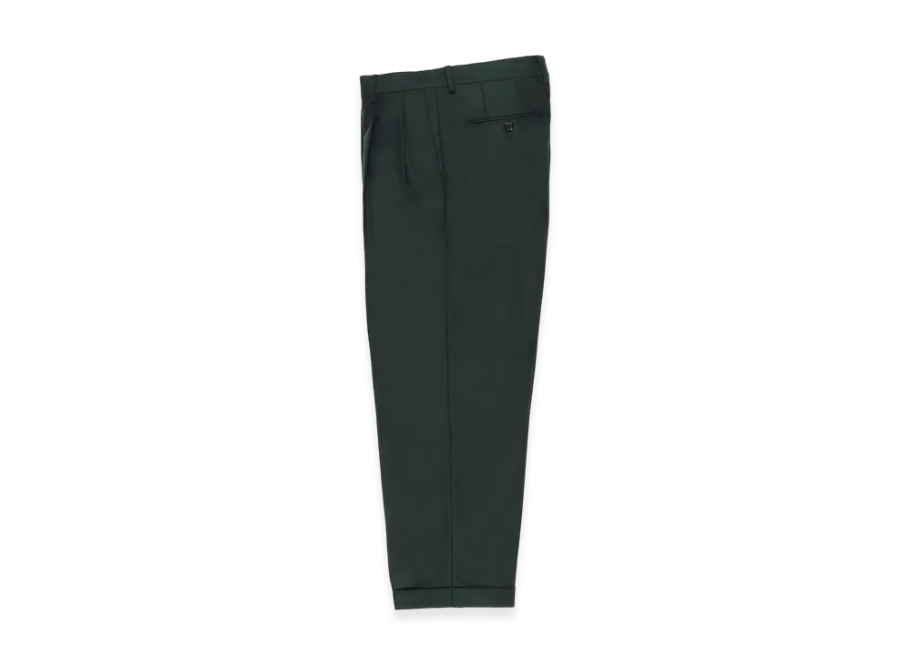 WACKO MARIA x Dormeuil Pleated Trousers (Type-1,2,Double) "Dark Green"