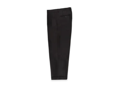 WACKO MARIA x Dormeuil Herringbone Pleated Trousers (Type-1,2,Double) "Black"